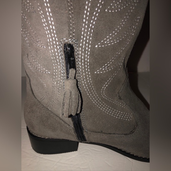 Silvia Cobos Rodeo Gray Boots - Suede Western Cowgirl/Cowboy Size 11 NWOB - Picture 8 of 11